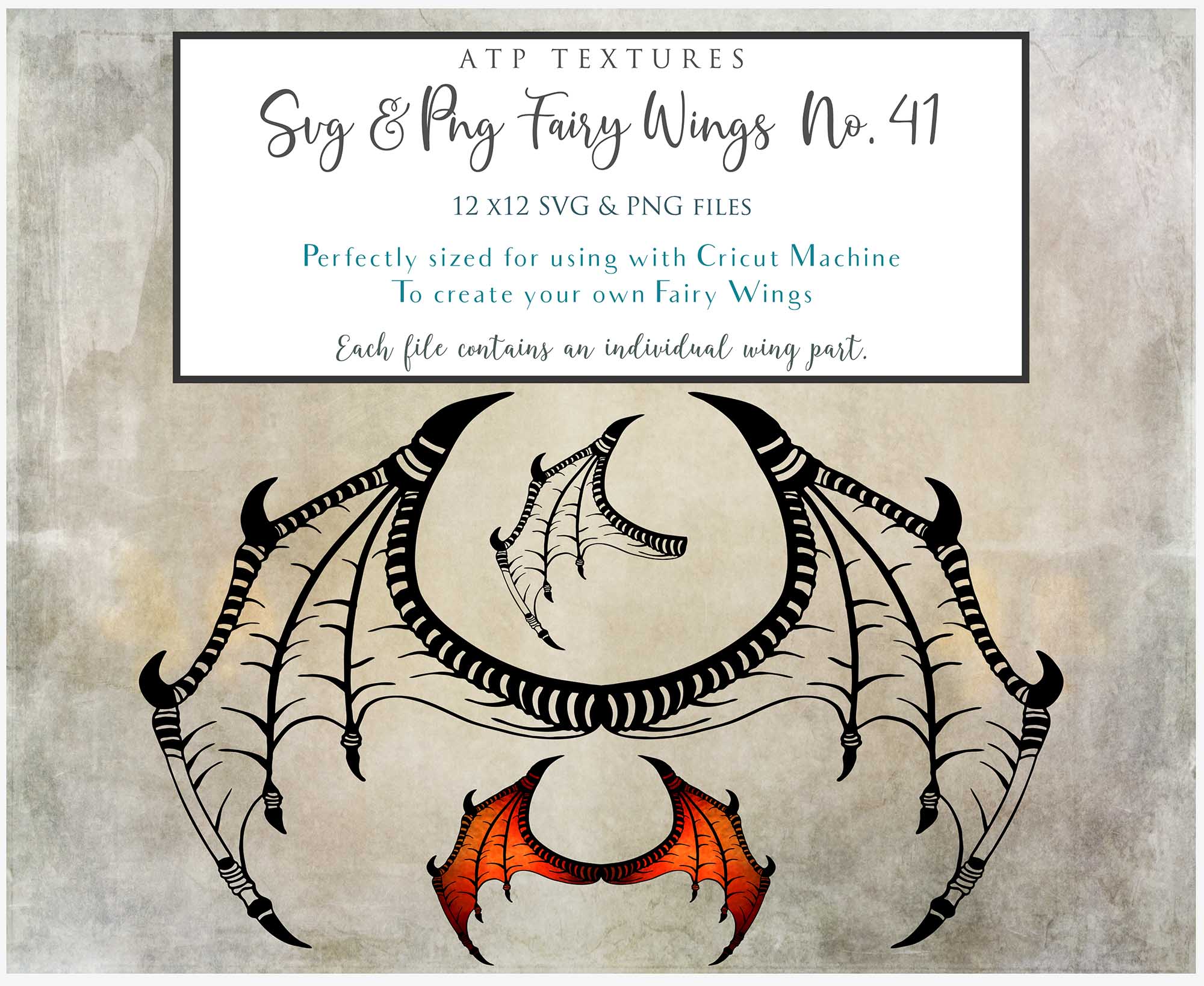 SVG & PNG Fairy Wing files for Cricut or Silhouette Cameo Cutting Machine. To create wearable fairy wings, in adult or children sizes.  Use this clipart design for Halloween Costumes, Fantasy or Cosplay or photography. Or use as ephemera in weddings, engagements or baby shower invitations. These are Individual wing parts, for you to cut and assemble. This is a digital product.